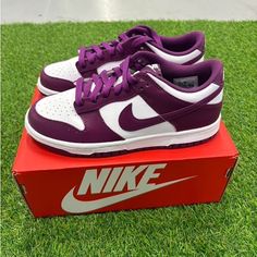 Nike Dunk Low Viotech 5y Brand New Nike Dunks Low Purple, Purple Dunks Outfit, Purple Dunks, Nike Dunk Low Purple, Nike Dunks Low, Dunks Outfit, Low Dunks, Dunks Low, Pretty Sneakers