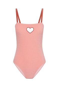 * Final Sale Our Signature Vacation One Piece swimsuit in sparkly lurex lycra with embroidered heart cutout. Straight neckline Adjustable straps Heart cut-out with embroidered finish Lined Model(s) are a size S wearing the Small. Miranda Presley, Heart Swimsuit, Embroidered Swimsuit, Moodboard Fashion, Random Clothes, Clothes Items, Heart Cut Out, Sweat Dress, Cut Out Swimsuits