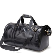 Noblag Large Leather Duffel Bag Weekender Shoe Signature - This Large Leather Duffel Bag Weekender Is Our Perfectly Sized, Best-Selling Bag. A Classic And Stunning Bag With A Generous Carrying Capacity. This Traveling Duffel Bag Companion Has Never Been More Functional For Your Needs. All Dimensions Are Approximate: 17.3" X9.4" X 10.2" Or 44 Cm X 24 Cm X 26 Cm (Lxwxh). Meets Standard Tsa Carry-On Regulations. Main Compartment With Zipper Closure, Slip Pockets, And Exterior. Black Large Capacity Shoulder Bag For Business Trips, Large Capacity Black Shoulder Bag For Business Trips, Luxury Black Satchel With Large Capacity, Black Leather Briefcase For Travel, Luxury Black Leather Travel Bag, Classic Black Travel Bag For Formal Occasions, Luxury Large Capacity Black Satchel, Luxury Black Leather Bag, Classic Leather Bags With Large Capacity