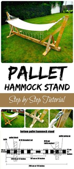 the instructions for how to make a hammock stand