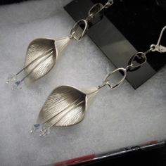 These Earrings Have Silver Plated Hardware. The Crystals Are Swarovski Crystal. Cala Lillies, Cala Lilies, The Crystals, Closet Size, Jewelry Silver, Swarovski Crystal, Swarovski Crystals, Silver Plate, Silver Plated