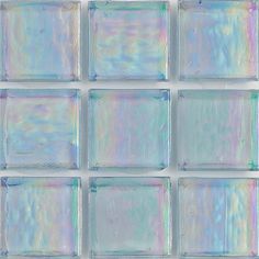 Aquamarine Iridescent 1x1 Glass Tile | E11.379.02S | American Glass Mosaics Iridescent Glass Tiles, Mosaic Pool Tile, Iridescent Tile, Glam Bathroom, Floating Drink Holder, Subway Style, Kitchen Backsplashes, Glass Mosaics, Glass Making