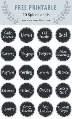 the free printable labels are available for use in any crafting project or party