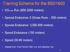 the training scheme for the 8000 / 6000