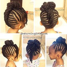 8 Cute Updo Styles For Little Girls You Just Have To See Lil Girl Hairstyles, Kid Braid Styles, Hairstyles Wavy, Asymmetrical Hairstyles, Updo Styles, Natural Hairstyles For Kids, Girls Natural Hairstyles, Pelo Afro