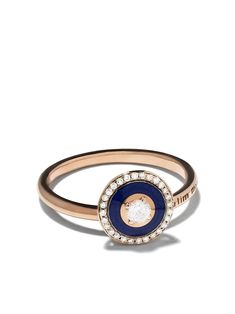 18kt rose gold blue enamel diamond accents with 2,73ct.