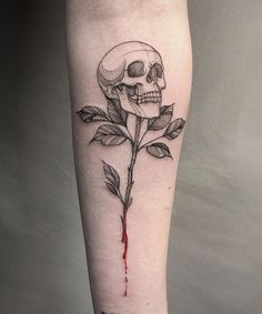 Grime Tattoo, Skull And Rose Tattoo, Tattoo Artist Quotes, Tattoo Artist Tips, Natur Tattoo Arm, Atlanta Tattoo, Skull Tattoo Flowers, 16 Tattoo, Famous Tattoo Artists