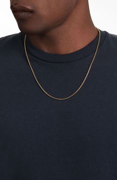 A polished box-chain necklace made from 18-karat gold adds subtle shine to your neckline. Lobster clasp closure 18k gold Made in Italy Yellow Gold Tennis Necklace With Box Chain For Gift, David Yurman Mens, Box Chain Necklace, David Yurman, Box Chain, Lobster Clasp, 18k Gold, Chain Necklace, In Italy