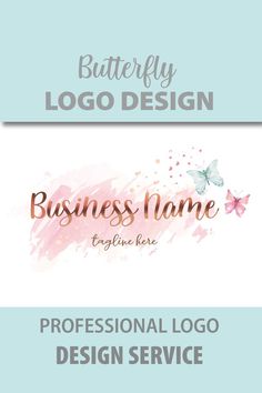 the business name and logo design for a company that is designed to look like butterflies