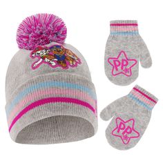 PRICES MAY VARY. HIGH-QUALITY MATERIAL: Soft and comfortable fleece Materials, naturally Warm. The toddler Beanie Hat and Gloves / Mittens are all double-layered with soft and fuzzy Sherpa lining for comfort and extra warmth. Outside: 100% Acrylic. Lining: Soft Sherpa Lining. ADORABLE - DESIGN: Matching Paw Patrol Skye pattern Winter Hat and Kids Glove / Mitten set with thick earflaps and features Paw Patrol Skye character patch embroidered on the front. Matching Pink Toddler Gloves / Mittens wi Toddler Gloves, Toddler Mittens, Nickelodeon Girls, Paw Patrol Skye, Paw Patrol Girl, Kids Mittens, Toddler Beanie, Paw Patrol Characters, Girls Winter Hats