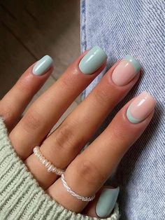 Fake Nails With Glue, Cute Gel Nails, Dipped Nails, Short Acrylic Nails, Nail Arts, Manicure E Pedicure