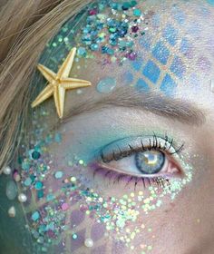 Carnaval Make-up, Makeup Zombie, Mermaid Costume Diy, Fantasy Make-up, Halloweenský Makeup, Mermaid Parade, Mermaid Cupcakes, Easy Diy Costumes