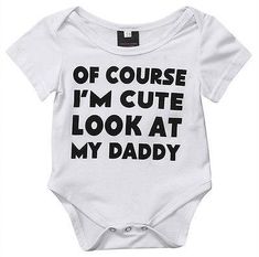 Of Course I'm cute look at my dady baby bodysuit  #baby #dady #babydress #futuremom #mommy #daddyshopping #family #babylove #newborn #mommyshopping #kidfashion #babyaccessories #father https://mavigadget.com/products/of-course-im-cute-look-at-my-dady-baby-bodysuit