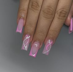 Russian French Tip Nails, Pretty Nail Inspo Square, Nail Art Tips, Punk Nails