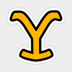 the letter y in yellow and black