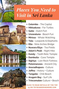 there are many different places you need to visit in sri lanka