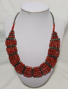 Antique Tibet Silver red coral multi strands (statement) necklace L41cm +3.5cm chain W86g Material: genuine natural coral beads, Silver Size: L41cm +3.5cm flexible chain  Weight: 86g Colour: Red, silver Remark: Item as show in pictures. if you have any question, please  send me message, I would like to answer you question without hesitation. Unique Red Multi-strand Beaded Necklaces, Unique Red Multi-strand Beaded Necklace, Multi-strand Red Coral Beaded Necklaces, Handmade Multi-strand Red Coral Necklace, Multi-strand Red Coral Necklace With Polished Beads, Coral Multi-strand Beaded Necklaces, Coral Multi-strand Beaded Necklace, Coral Red Multi-strand Beaded Necklaces, Multi-strand Red Coral Necklace