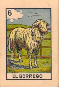 a postage stamp with an image of a sheep