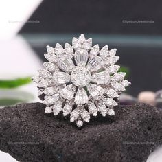 "Complete your look for a glamorous evening in this gorgeous White Gold Ring studded with Diamond. This will go well with all of your dresses and are attention seeking. ✧✧Welcome To Our Shop Spectrum Jewels India✧✧ \"\"Natural Brilliant Cut Diamond Ring For Women, 18k White Gold Wedding Jewelry For Bride, Cocktail Wedding Ring For Engagement Gift\"\" ★PRODUCT SPECIFICATION★ * ITEM CODE - SJER-259 * METAL - 18k White Gold * 18k White Gold Weight : 8.78 gm  * GROSS WEIGHT - 9.14 gm Approx * MAKING Cocktail Rings Diamond Unique, Cocktail Diamond Ring Designs, Cocktail Rings Diamond, Cocktail Diamond Ring, Cocktail Ring Designs, Jewelry For Bride, Fancy Diamond Ring, Ring For Engagement, Diamond Ring For Women