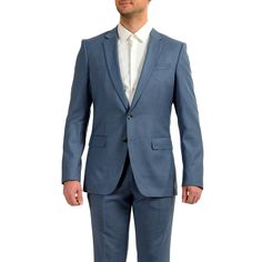 Hugo Boss Men's "Huge6/Genius5" Slim Fit 100% Wool Two Button Suit Us 40l It 50l Country/Region Of Manufacture: Trkiye Retail Value: $850.00 This Is Authentic Hugo Boss Men's "Huge6/Genius5" Slim Fit 100% Wool Two Button Suit Sku: Bb-Wh-6517 Model: 50444348 Material: 100% Wool Chest: 21" Sleeves: 26" Shoulder: 18.25" Length: 30.5" Measured Waist: 34" Rise In Inches: 10.25" Inseam: 34" Leg Opening: 7.25" Fly Type: Zip Blue Suit With Button Closure And Flat Front, Blue Suits With Pockets, Boss Suits, Hugo Boss Suit, Hugo Boss Man, Hugo Boss, Mens Suits, Blazer Suit, The 100