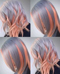 Aesthetic Pasta, Best Ombre Hair, Hair Aesthetic, Super Hair, Hair Color Pink, Trendy Hair Color, Ombre Hair Color, Orange Hair