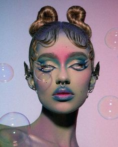 Drag Halloween Costume, Halloween Makeup 2024, Drag Makeup Ideas, Drag Makeup Looks, Sfx Makeup Looks, Drag Aesthetic, Aesthetic Face, Monster Makeup