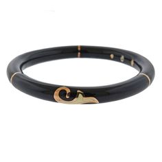 La Nouvelle Bague Rose Gold Sterling Silver Enamel Bracelet Enamel Bracelet, Silver Enamel, White Enamel, 18k Rose Gold, Gold Black