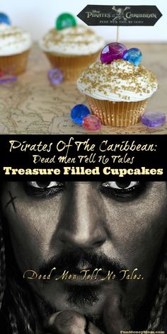 pirates of the caribbean treasure filled cupcakes