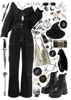 Witchy Outfits, Witch Outfit, Gothic Outfits, Goth Outfits, Edgy Outfits, Retro Outfits