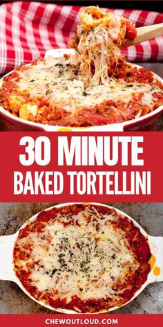 this 30 minute baked tortelli recipe is so easy to make and tastes just as good as it looks