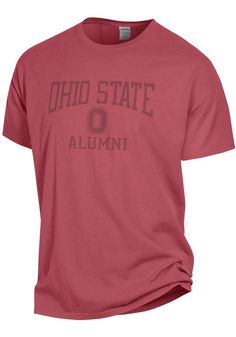 Show off your team pride in this Ohio State Buckeyes Red Alumni Classic Short Sleeve T Shirt! This The Ohio State University Short Sleeve Tee features a screen print Alumni graphic on front chest. Make sure everyone knows you root for the Buckeyes with this Red The Ohio State University T Shirt. Go Buckeyes! Cheap Collegiate Tops For Sports Season, Cheap Sports T-shirt With Crew Neck, Ribbed Set, University Tshirt, The Ohio State University, Flat Collar, Ohio State University, Ohio State Buckeyes, Short Sleeve T Shirt