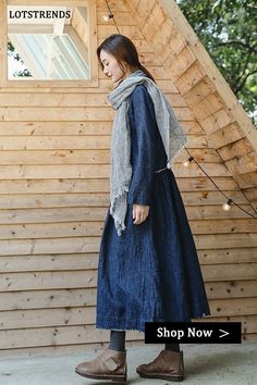 Elegant Women Cotton Linen Blue Maxi Dresses For Fall Blue Maxi Dresses, Dresses For Fall, Dress Sleeve Length, Maxi Styles, Blue Maxi, Maxi Dress Blue, Linen Dresses, Linen Women, Elegant Woman