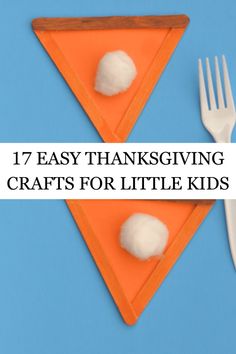 an orange plate topped with cotton balls next to a plastic fork and napkin on top of it