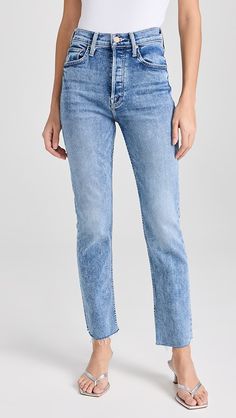 MOTHER The Tomcat Ankle Fray Jeans | Shopbop Mother Clothing, Mother Jeans, Frayed Jeans, Mother Denim, Latest Outfits, Ankle Jeans, On The Road, Stretch Denim, Dream Closet