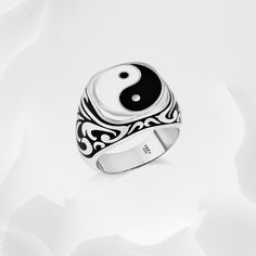 Tai Chi 925 Sterling Silver Signet Ring for Men, Meditation Ring Yin Yang Ring For Men Enamel Ring For Man Yin Yang Ring Jewelry for Women This cute Ying Yang ring is perfect for everyday wear. It is made of pure 925 sterling silver and enamel. Perfect gift for your loved ones. Product Code: FRSYY104 Product Name: Yin Yang Ring Metal: Handmade red enameled oxidized 925 Sterling Silver Ring (Can also be produced in 14/18/22 carat gold upon request. Weight: 16-17gram 🎁 Free Shipping 🎁 🎁 Gift Box 🎁  ● Yin Yang Ring  ● Mens Signet Ring  ● Mens Meditation Ring  ● Yin Yang Ring For Men  ● Unique Signet Ring  ● Enamel Rings For Man  ● Custom Silver Signet Ring Free Express Shipping - This Handmade Item Processing time : 1 -3 Business Day and Delivery time : 2 - 3 Business day Your Jewelry wil Ying Yang Ring, Yin Yang Ring, Signet Ring For Men, Ring For Man, Arm Accessories, Meditation Ring, 22 Carat Gold, Silver Signet Ring, Meditation Rings