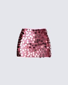 Philo Pink Sequin Mini Skirt Pink Sequence Skirt, Sequin Party Skirt For Festivals, Fitted Festival Skirt With Sequins, Fitted Sequin Skirt For Festival, Pink Sequin Fabric For Summer Night Out, Pink Contrast Sequin Fabric For Night Out, Disco Mini Skirt With Contrast Sequin, Disco Style Mini Skirt With Contrast Sequin, Trendy Pink Party Mini Skirt