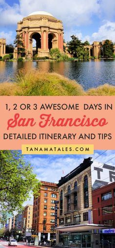 the top things to see and do in san francisco, california with text overlay