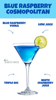 Blue Raspberry Cosmopolitan Triple Sec Drinks, Aesthetic Cocktails, Cosmopolitan Cocktails, Cosmopolitan Recipe, White Cranberry Juice, Vodka Lime