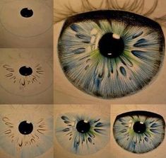 an iphone screen with pictures of different types of eyes and the words diy crafts on it