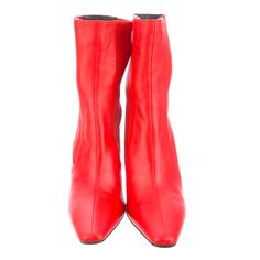 Beautiful Red Leather Rag & Bone Heeled Boots - Please Note The Right Shoe Has One Small Tear At The Top That Could Be Easily Repaired It Is Shown In One Of The Images. They Are Priced As Is And Are Otherwise In Perfect Condition. Final Price* Red Fitted Heeled Boots With Square Toe, Red Square Toe Heeled Boots For Party, Red Leather Boots For Spring, Red Square Toe Heels For Fall, Red Boots For Evening In Fall, Red Boots For Fall Evening, Red Heeled Boots With Reinforced Heel For Spring, Red Pointed Toe Heeled Boots, Red Leather High Ankle Heels