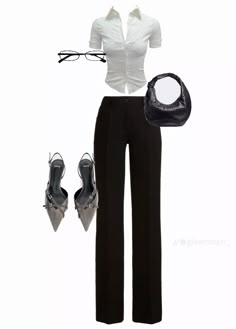 Black Waitress Outfit Restaurant, 6th Form Outfits Smart, Black Pants Outfit Casual, 6th Form Outfits, Office Ootd, Form Outfits, 6th Form, Mode Zara, Sixth Form