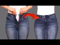 Jeans Too Small In Waist, Adding Elastic To Jeans Waist, How To Stretch Out Jeans, How To Loosen Tight Jeans, How To Make Jeans