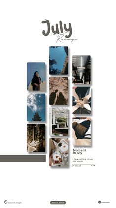 an advertisement for the july issue of architecture magazine, with images of people and trees