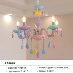 45471998050478|45471998083246|45471998148782 Bedroom Rainbow, Color Schemes Design, Rainbow Candle, Boy Girl Bedroom, Princess Room, Interior Design Themes, Shape Geometric, Chandelier Bedroom, Rainbow Crystal