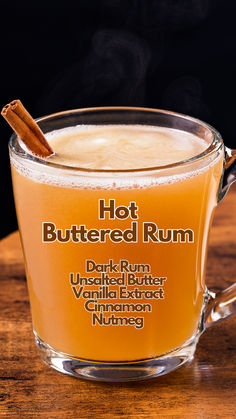 Hot Buttered Rum Hot Buttered Rum Batter, Rum Liquor, Warm Cocktails, Hot Cocktails, Winter Drink, Rum Recipes