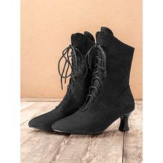 Category:Boots; Upper Materials:Cloth; Lining Materials:Synthetic Leather,Textile; Embellishment:Lace-up; Season:Spring,Summer,Fall,Winter; Heel Type:Stiletto; Shaft Circumference:12-14; Gender:Women's; Size Suggestion:standard size, select your usual size; Toe Shape:Round Toe; Type:Booties Ankle Boots; Style:Vintage,Elegant; Outsole Materials:Rubber; Occasion:Daily,Work; Closure Type:Lace-up; Pattern:Floral; Listing Date:10/02/2024; Production mode:External procurement; 2024 Trends:Retro; Size Textile Embellishment, Cheap Ankle Boots, Vintage Cloth, Boots Style, 2024 Trends, Vintage Boots, Lace Up Ankle Boots, Vintage Elegant, Heel Type