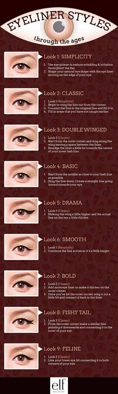 Simple Eyeliner Tutorial, Teknik Makeup, Permanente Make-up, Tutorial Eyeliner, Bentuk Alis, Best Makeup Tutorials, Make Up Tutorials, Kajal Eyeliner