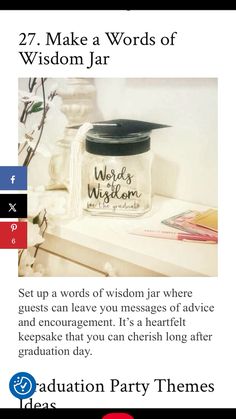 an image of a jar with words on it