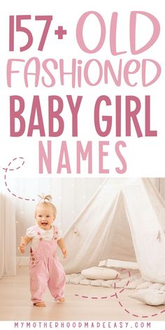 the baby girl names are in pink and white