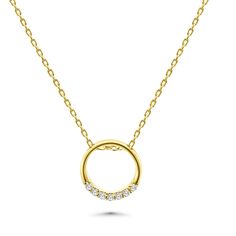 Add a touch of glamour to your ensemble with our stunning 14 Karat Solid Gold Circle Necklace featuring CZ accents.  It's the perfect addition to your jewelry collection. Specifications: * Made with premium 14 Karat Solid Gold for lasting beauty and durability. * Pendant Measurements: Height, 8 mm ; Width, 8 mm. * Chain Style: Classic cable chain, * Chain length: 18 inches.  * Chain Thickness: 0.5 mm * Clasp: Spring Ring Clasp  * Style: Minimalist  Crafted exclusively from genuine solid gold, our jewelry guarantees authenticity and superior quality, free from any gold-filled or vermeil elements. Care Instructions: To preserve the brilliance and shine of your 14 Karat Solid Gold Circle Necklace with CZ  , we recommend: * Avoiding exposure to harsh chemicals, perfumes, and lotions. * Removin Gold Circle Necklace, Gold Circle, Circle Necklace, Style Minimalist, Style Classic, Chain Styles, Spring Rings, Chain Lengths, Cable Chain